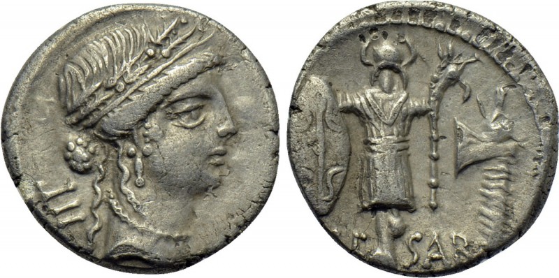 JULIUS CAESAR. Denarius (48 BC). Military mint traveling with Caesar. 

Obv: D...