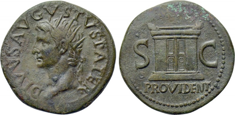 DIVUS AUGUSTUS (Died 14). Dupondius. Rome. Struck under Tiberius (14-37). 

Ob...
