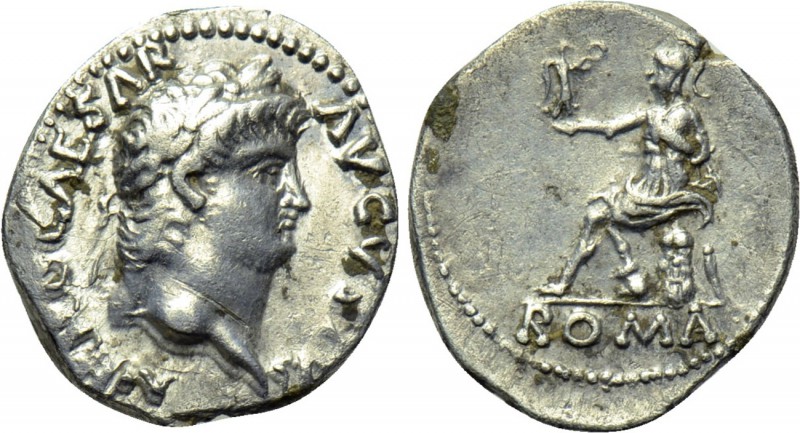 NERO (54-68). Denarius. Contemporary imitation of Rome mint. 

Obv: NERO CAESA...