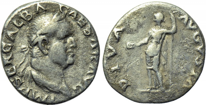 GALBA (68-69). Denarius. Rome. 

Obv: IMP SER GALBA CAESAR AVG. 
Laureate and...