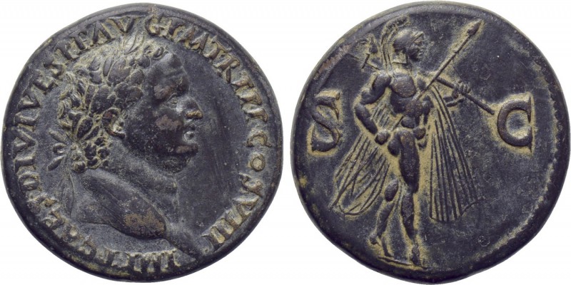 TITUS (79-81). Sestertius. Uncertain mint in the Balkans. 

Obv: IMP T CAES DI...