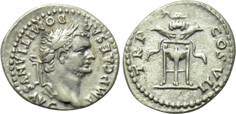 DOMITIAN (81-96). Denarius. Rome. 

Obv: IMP CAESAR DOMITIANVS AVG. 
Laureate...