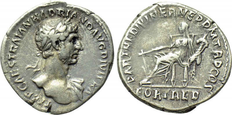 HADRIAN (117-138). Denarius. Rome. 

Obv: IMP CAES TRAIAN HADRIANO AVG DIVI TR...