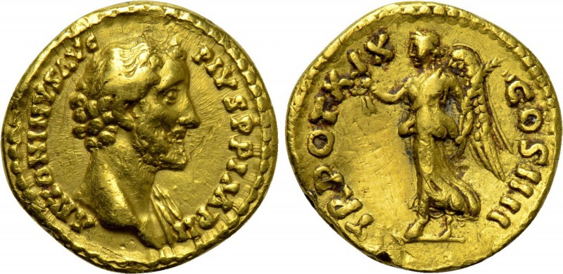 ANTONINUS PIUS (138-161). GOLD Aureus. Rome. 

Obv: ANTONINVS AVG PIVS P P IMP...