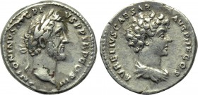 ANTONINUS PIUS with MARCUS AURELIUS As Caesar (138-161). Denarius. Rome.