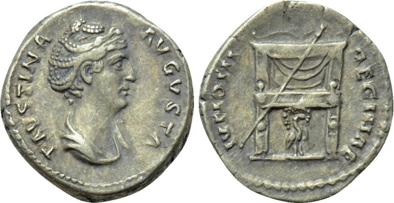 FAUSTINA I (138-140/1). Denarius. Rome. 

Obv: FAVSTINA AVGVSTA. 
Draped bust...