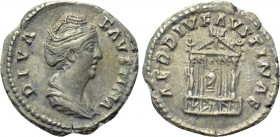 DIVA FAUSTINA I (Died 140/1). Denarius. Rome.