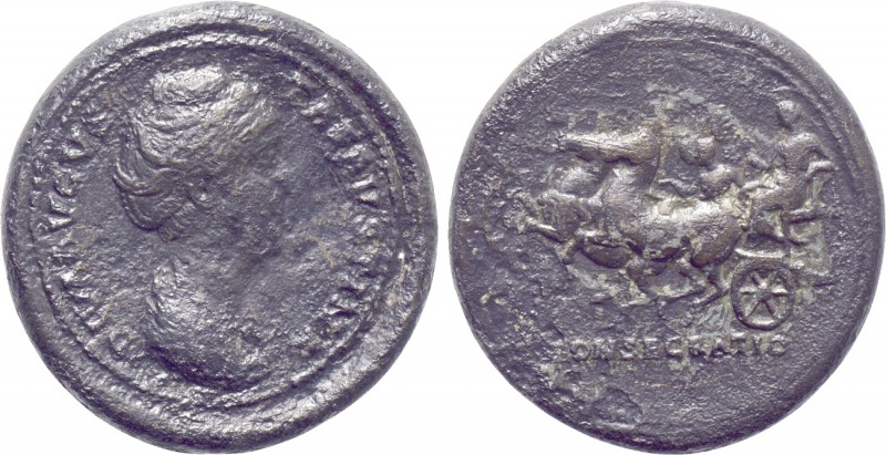DIVA FAUSTINA I (Died 140/1). Medallion. Rome. 

Obv: DIVA AVGVSTA FAVSTINA. ...