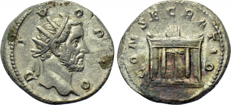 DIVUS ANTONINUS PIUS (Died 161). Antoninianus. Struck under Trajanus Decius (249...
