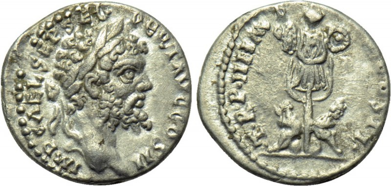 SEPTIMIUS SEVERUS (193-211). Denarius. Emesa. 

Obv: IMP CAE L SEP SEV PERT AV...