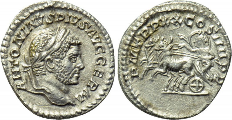 CARACALLA (193-217). Denarius. Rome. 

Obv: ANTONINVS PIVS AVG GERM. 
Laureat...