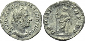 MACRINUS (217-218). Fourrée Denarius. Imitating Rome.