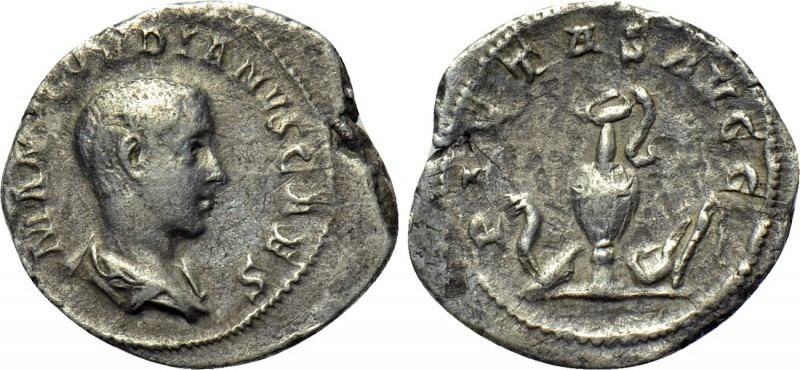 GORDIAN III (Caesar, 238). Denarius. Rome. 

Obv: M ANT GORDIANVS CAES. 
Bare...