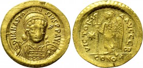 ANASTASIUS (491-518). GOLD Solidus. Constantinople.