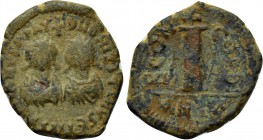 JUSTIN I and JUSTINIAN I (527). Decanummium. Antioch.