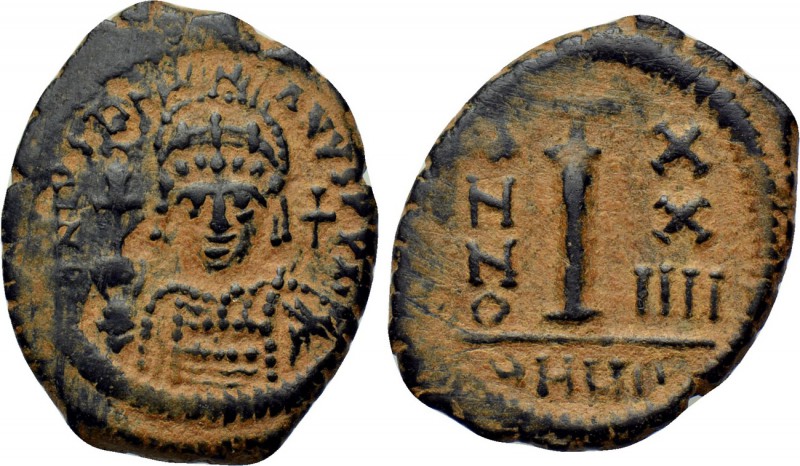 JUSTINIAN I (527-565). Decanummium. Antioch. Dated RY 24 (550/1). 

Obv: D N I...