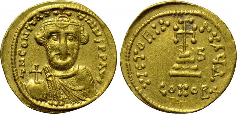CONSTANS II (641-668). GOLD Solidus. Constantinople. Dated IY 6 (647/8). 

Obv...