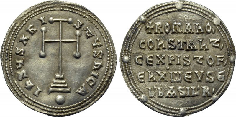 CONSTANTINE VII PORPHYROGENITUS with ROMANUS I and CHRISTOPHER (913-959). Miliar...