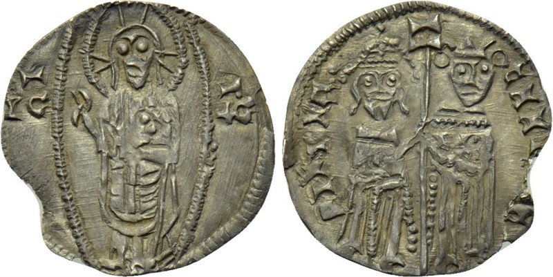 SERBIA. Stefan Uroš IV Dušan, with Elena (1331-1355). Dinar.

Obv: IC - XC.
C...