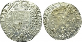 BELGIUM. Spanish Netherlands. Brabant. Philip IV of Spain (1621-1665). Patagon (1646). Anvers (Antwerp).