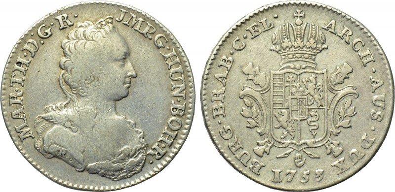 BELGIUM. Austrian Netherlands. Brabant. Maria Thesera (1740-1780). 1/2 Ducaton (...