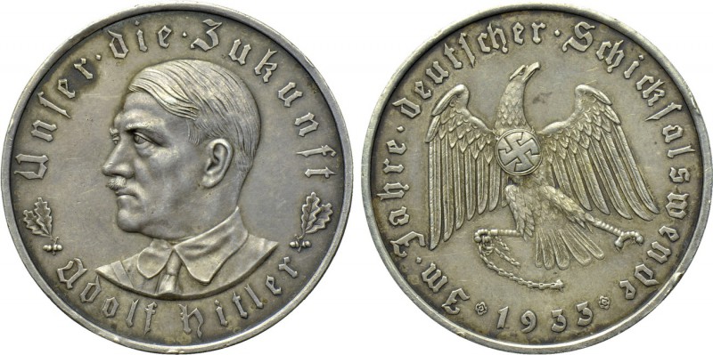 GERMANY. Third Reich. Adolf Hitler (1889-1945). Medal (1933). By O. Glöckler. Co...