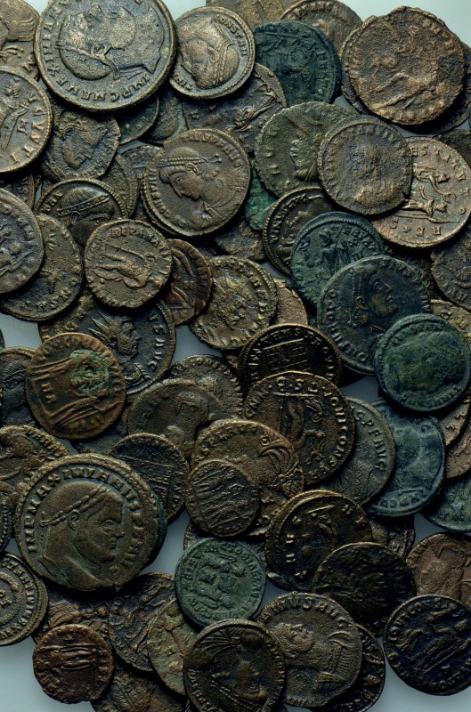 Circa 100 ancient coins. 

Obv: .
Rev: .

. 

Condition: See picture.

...