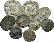 9 ancient coins.