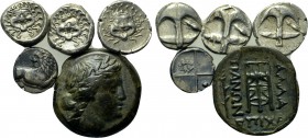 5 Greek coins.