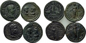 4 Roman provincial coins.