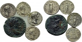 5 coins of Antoninus Pius and Faustina II.