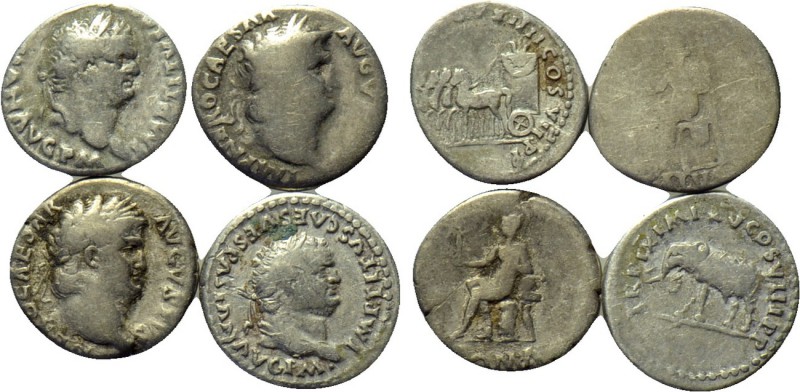 4 rare denari. 

Obv: .
Rev: .

. 

Condition: See picture.

Weight: g....