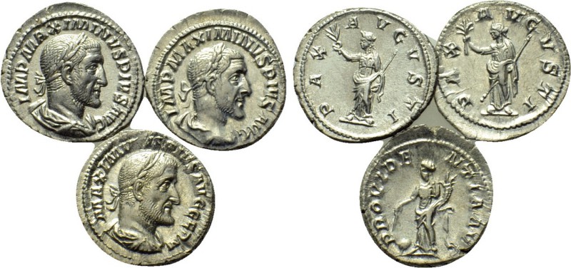 3 denari of Maximinus Thrax. 

Obv: .
Rev: .

. 

Condition: See picture....