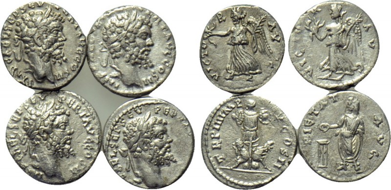 4 denari of Septimius Severus minted in Emesa. 

Obv: .
Rev: .

. 

Condi...