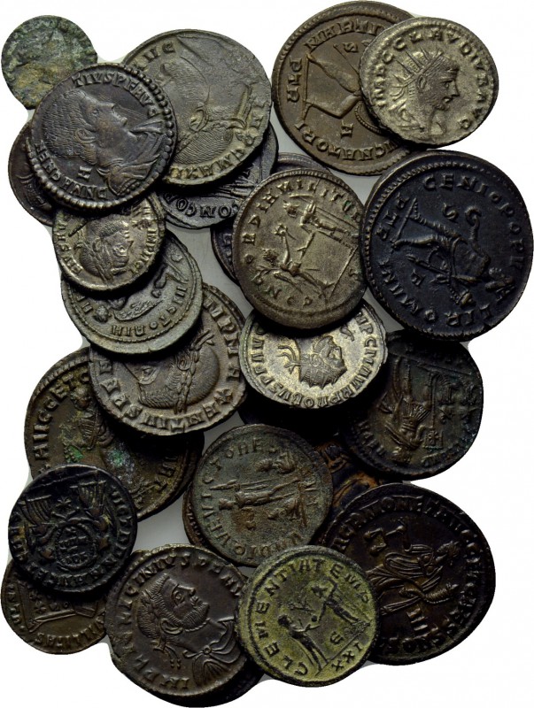 27 late Roman coins. 

Obv: .
Rev: .

. 

Condition: See picture.

Weig...