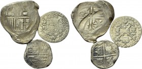 3 Spanish coins.