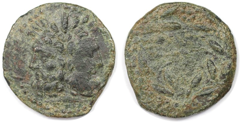 Griechische Münzen, SICILIA. PANORMOS. Æs, nach 241 v. Chr., 5.01 g. Vs. Janusko...