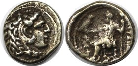 Griechische Münzen, MACEDONIA. Alexander III. der Große, 336 - 323 v. Chr. Hemidrachme (1.85g). Vs.: Kopf des Herakles mit Löwenfell n. r. Rs.: AΛEΞAN...
