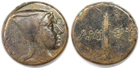 Griechische Münzen, PONTUS. AMISOS. AE (21,05g). 120 - 95 v. Chr., Zeit Mithradates VI. Eupator. Vs.: Kopf des Mithradates VI or Perseus (?) mit Kyrba...