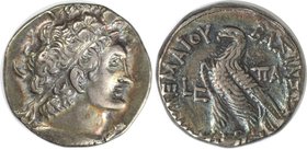 Griechische Münzen, AEGYPTUS. Reich der Ptolemaier. Ptolemaios IX. Soter 116 - 107 v. Chr. Tetradrachme 111 - 112 v. Chr., Alexandria. Büste / Adler a...