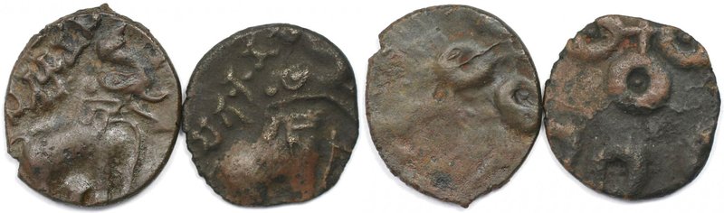 Griechische Münzen, Lots und Sammlungen griechischer Münzen. Altes Indien. 2 x K...