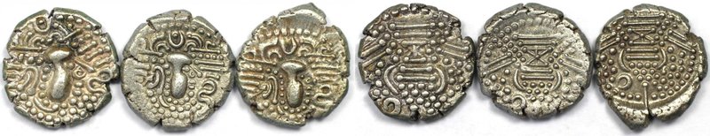 Griechische Münzen, Lots und Sammlungen griechischer Münzen. Medieval India. 3 x...