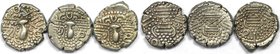 Griechische Münzen, Lots und Sammlungen griechischer Münzen. Medieval India. 3 x Drachm 800 - 950 n. Chr., Pratihara Dynasty (750 - 1030 n. Chr.). 419...