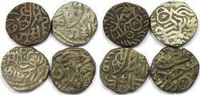 Griechische Münzen, Lots und Sammlungen griechischer Münzen. Indische Muslime. 4 x Delhival (1 Jital ), Delhi, Ghorids & Slave Könige (1193-1290 n. Ch...
