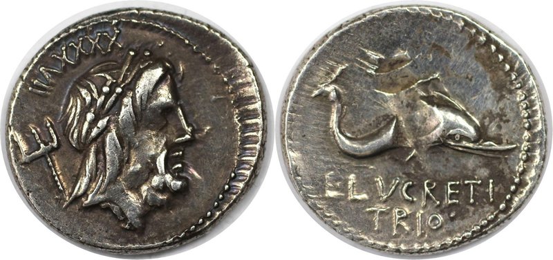 Römische Münzen, MÜNZEN DER RÖMISCHEN REPUBLIK. REPUBLIK NACH 211 V. CHR. L. Luc...