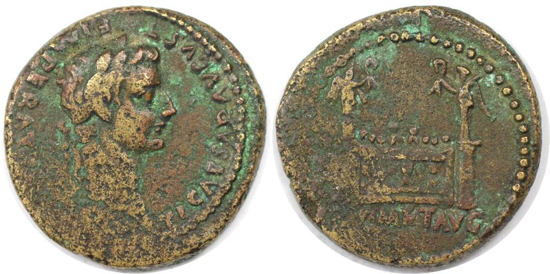 Römische Münzen, MÜNZEN DER RÖMISCHEN KAISERZEIT. Tiberius, 14 - 37 n. Chr. AE S...