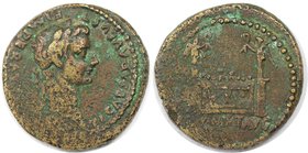Römische Münzen, MÜNZEN DER RÖMISCHEN KAISERZEIT. Tiberius, 14 - 37 n. Chr. AE Semis (4,80g). 13 (?) n. Chr., geprägt unter Augustus. Vs.: TI CAESAR A...