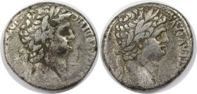 Römische Münzen, MÜNZEN DER RÖMISCHEN KAISERZEIT. Nero, 54 - 68 n. Chr. Tetradrachme (13,49g). 63 - 68 n. Chr. Mzst. Antichia am Orontes. Vs.: NERO CL...