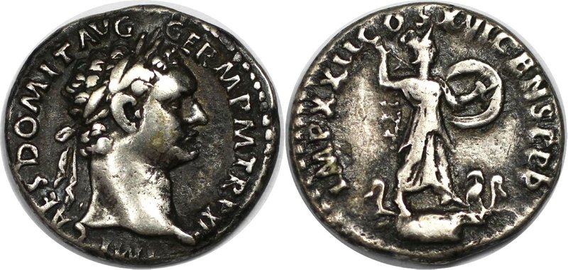 Römische Münzen, MÜNZEN DER RÖMISCHEN KAISERZEIT. Domitianus, 81-96 n. Chr. AR-D...