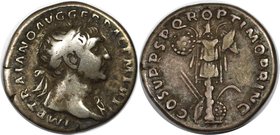 Römische Münzen, MÜNZEN DER RÖMISCHEN KAISERZEIT. Traianus, 98-117 n. Chr, AR-Denar (3.27 g), Kopf mit Lorbeerkranz nach rechts / Diverse Rückseiten m...